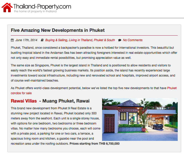 new developments in phuket