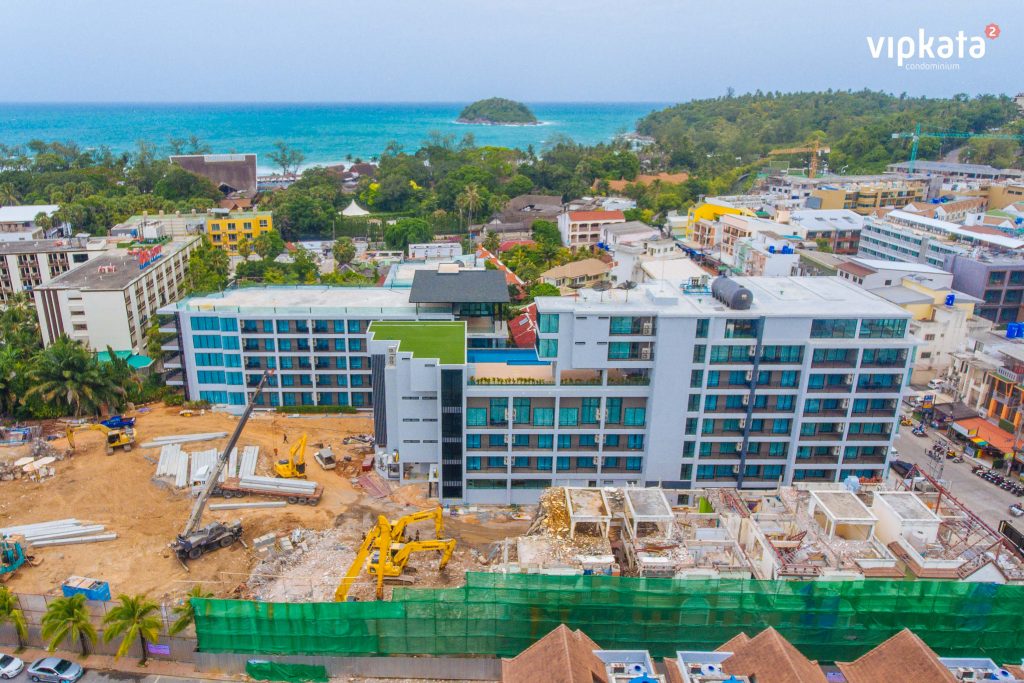 bird eye view on construction site