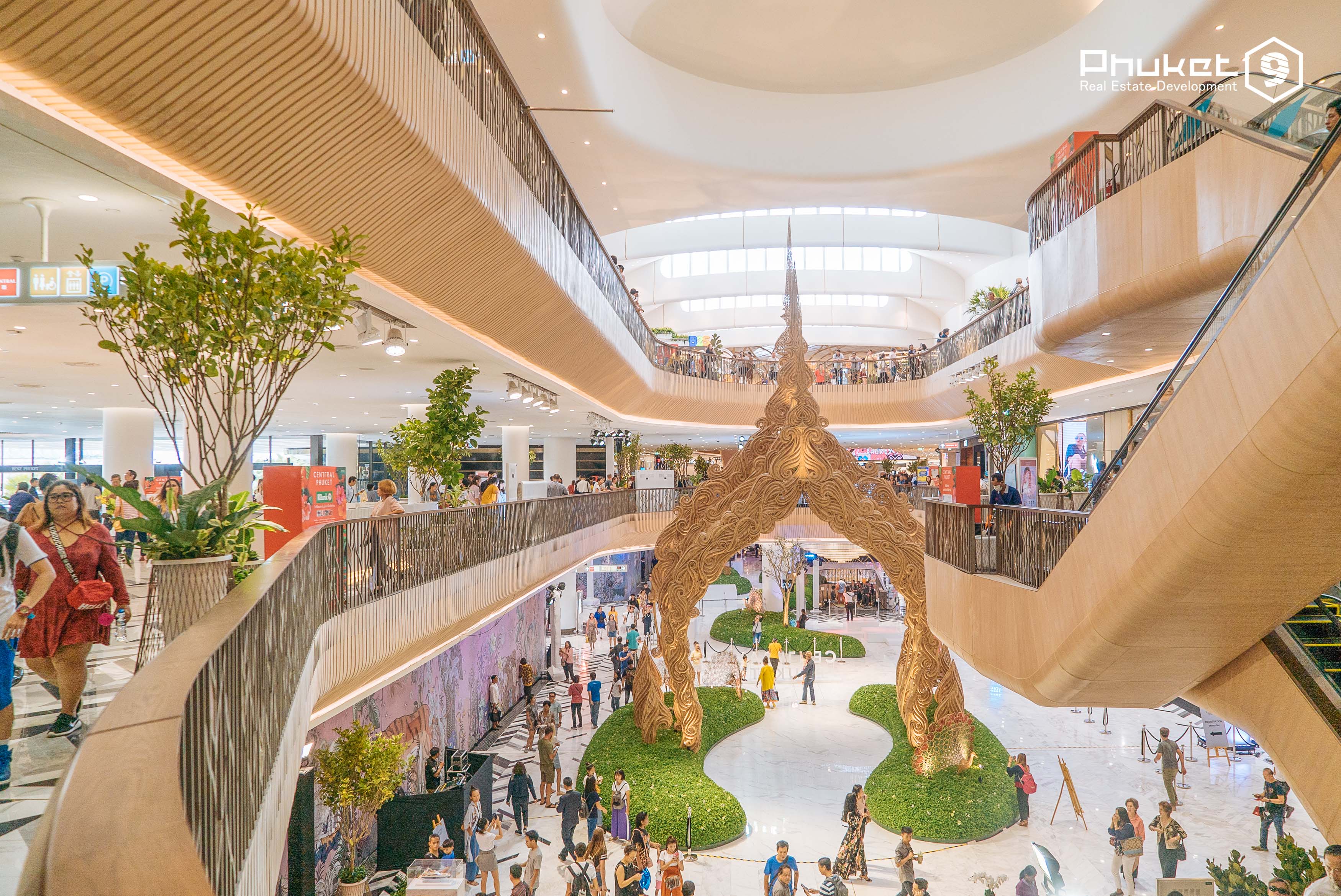 Central Phuket Floresta shopping mall. TEST & GO season 2022. Tropical  island, Thailand New 4k video 